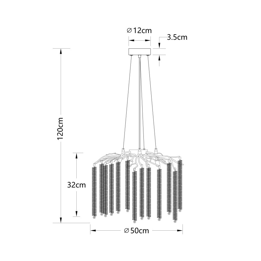 Globo - LED-kroonluchter aan kabel 6xG9/8W/230V