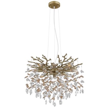 Globo - Kroonluchter met kabel 8xE14/40W/230V goud