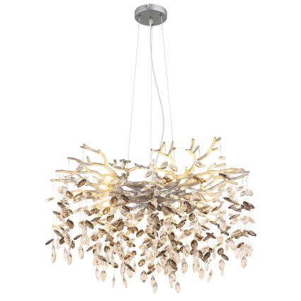 Globo - Kroonluchter met kabel 10xE14/40W/230V zilver