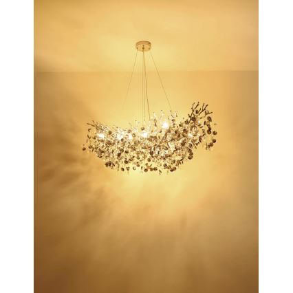 Globo - Hanglamp aan kabel 10xE14/40W/230V, zilverkleurig