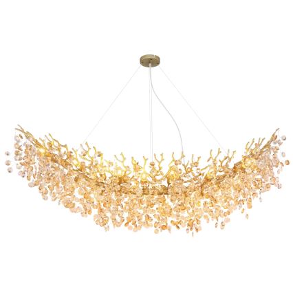 Globo - Luxe kroonluchter aan kabels 16xE14/40W/230V goudkleurig