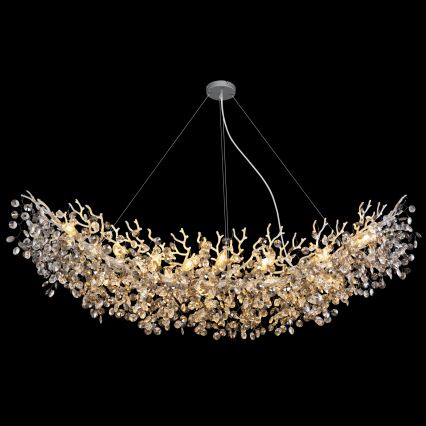 Globo - Hanglamp aan kabel 16xE14/40W/230V zilverkleurig