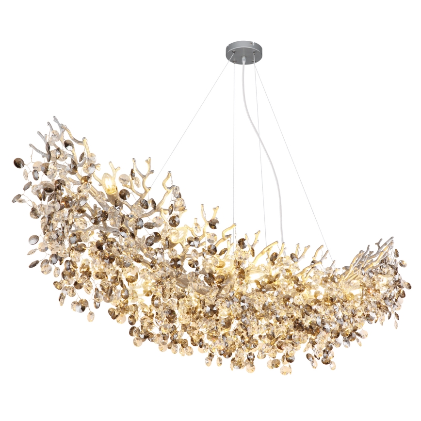 Globo - Hanglamp aan kabel 16xE14/40W/230V zilverkleurig