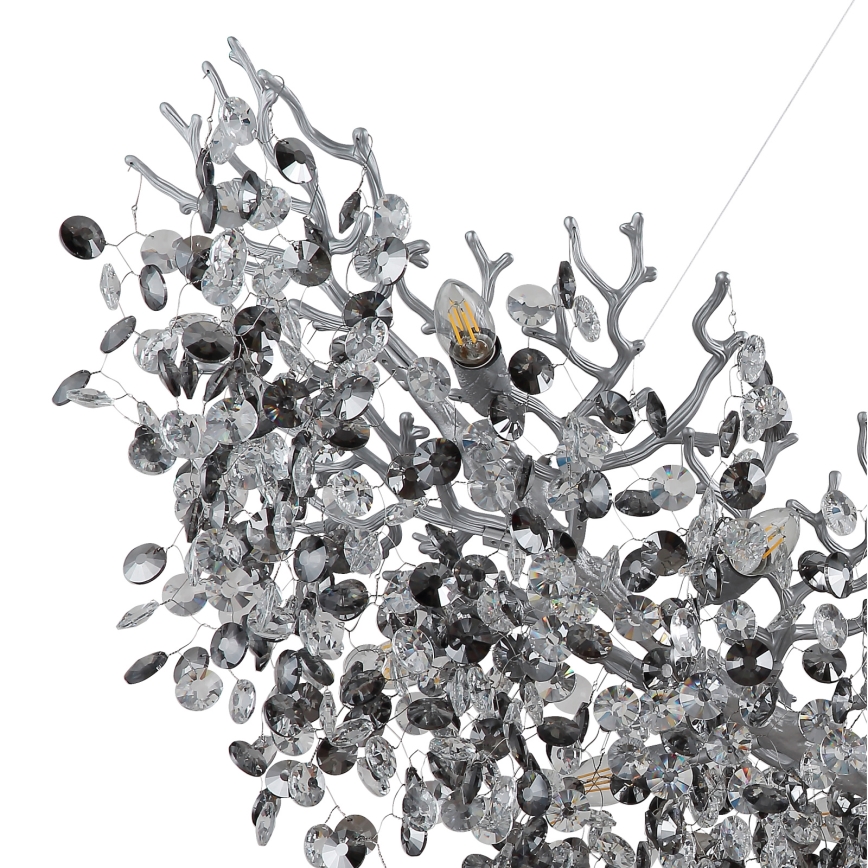 Globo - Hanglamp aan kabel 16xE14/40W/230V zilverkleurig