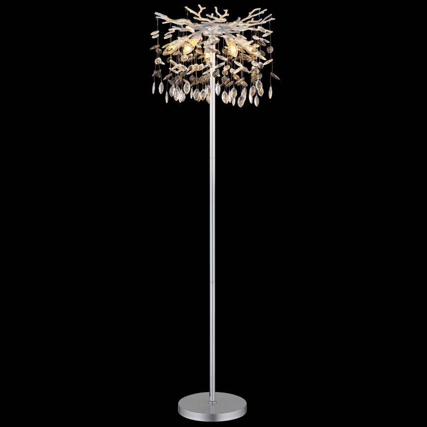 Globo - Vloerlamp 5xE14/40W/230V zilverkleurig