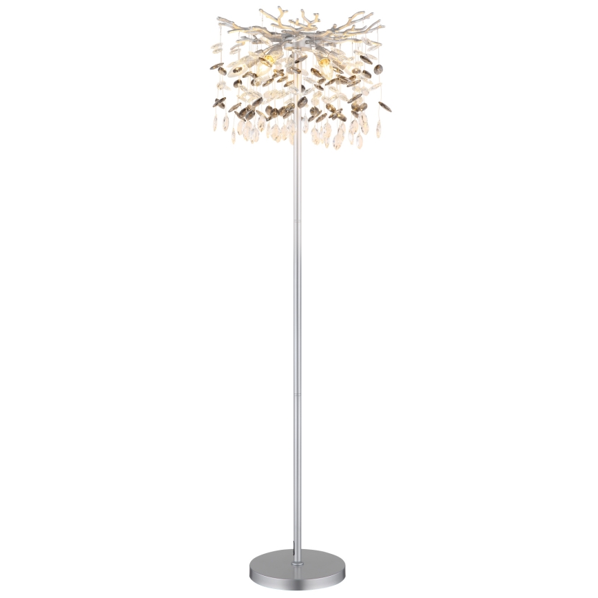 Globo - Vloerlamp 5xE14/40W/230V zilverkleurig