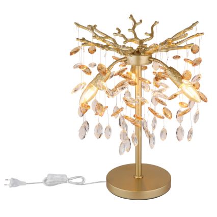 Globo - Gouden tafellamp 3xE14/40W/230V