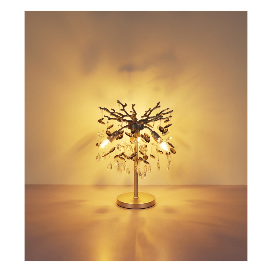 Globo - Tafellamp 3xE14/40W/230V zilverkleurig