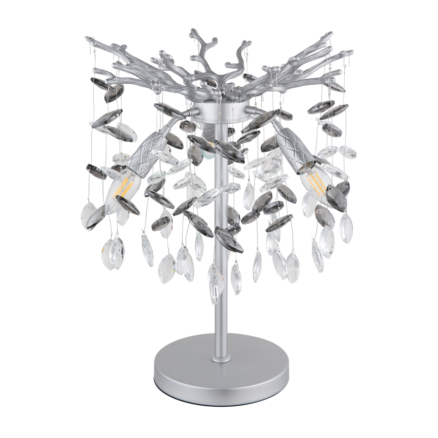 Globo - Tafellamp 3xE14/40W/230V zilverkleurig