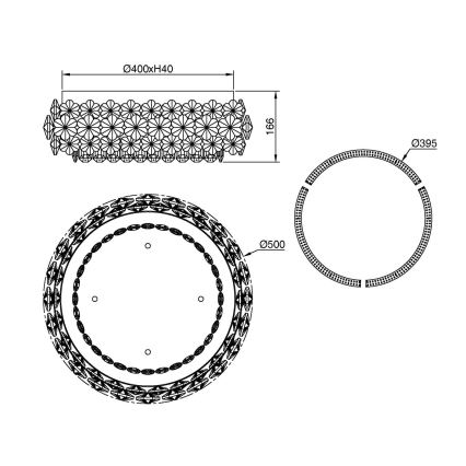 Globo - LED-plafondlamp LED/40W/230V 4000K Ø 50 cm