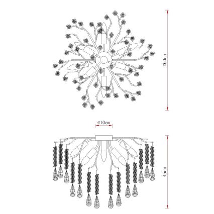 Globo - Plafondlamp 8xE14/40W/230V