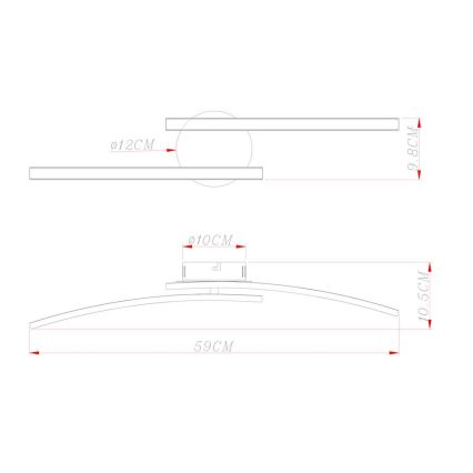 Globo - LED Bevestigde Hanglamp 2xLED/6W/230V 3000/4000/6000K