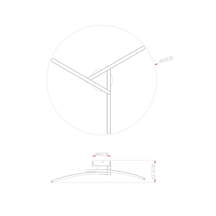 Globo - LED Bevestigde Hanglamp 3xLED/6W/230V