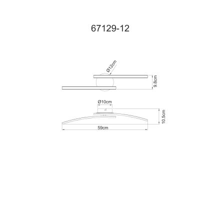 Globo - LED Bevestigde Hanglamp 2xLED/6W/230V 3000/4000/6000K