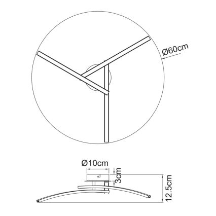 Globo - LED Bevestigde Hanglamp 3xLED/6W/230V