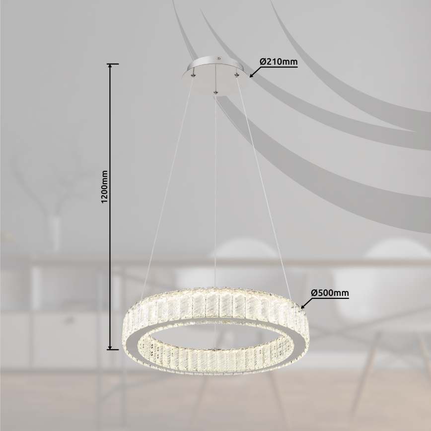 Globo - Dimbare LED hanglamp aan een koord LED/50W/230V 2700-6000K diameter 50 cm + afstandsbediening