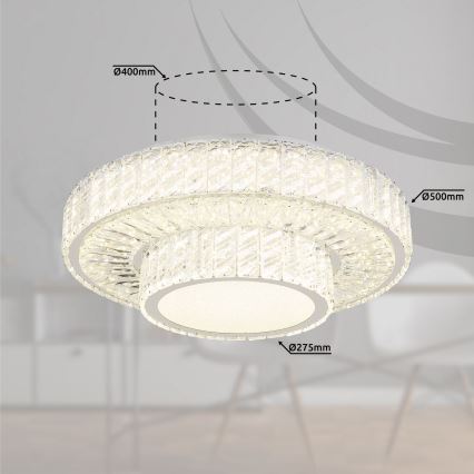 Globo - Dimbare LED plafondlamp LED/50W/230V 2700-6000K diameter 50 cm + afstandsbediening