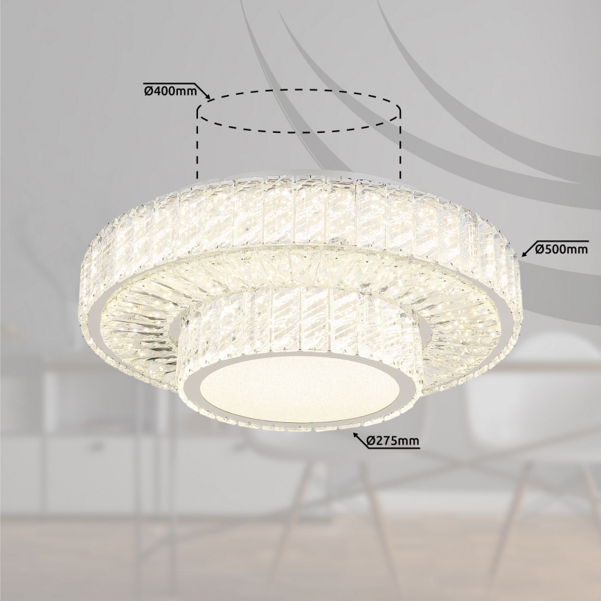 Globo - Dimbare LED plafondlamp LED/50W/230V 2700-6000K diameter 50 cm + afstandsbediening