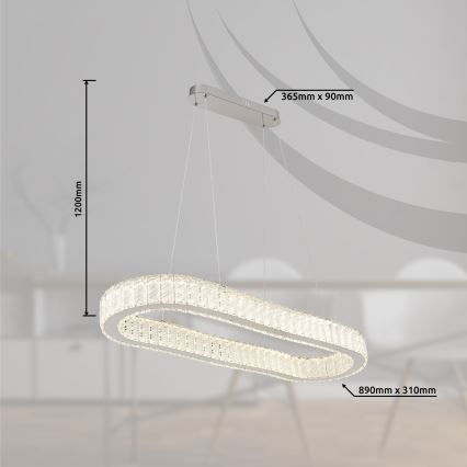 Globo - Dimbare LED hanglamp aan een koord LED/58W/230V 2700-6000K + afstandsbediening