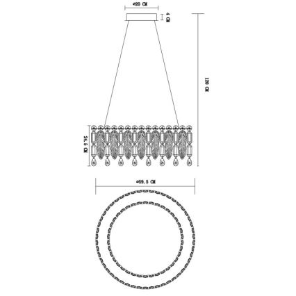 Globo - LED-hanglamp aan kabel LED/58W/230V 2700-6000K + afstandsbediening