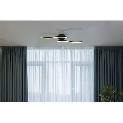 Globo - LED Bevestigde Hanglamp LED/12W/230V 3000K zwart