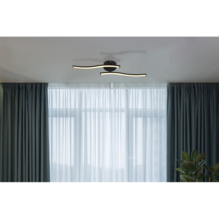 Globo - LED Bevestigde Hanglamp LED/12W/230V 3000K zwart