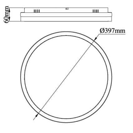 Globo - LED plafondlamp LED/40W/230V 3000/4000/6000K diameter 39,7 cm