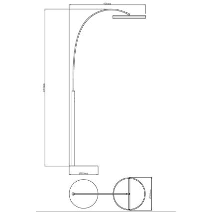 Globo - dimbare aanraakgevoelige LED-vloerlamp LED/24W/230V 3000/4000/6000K