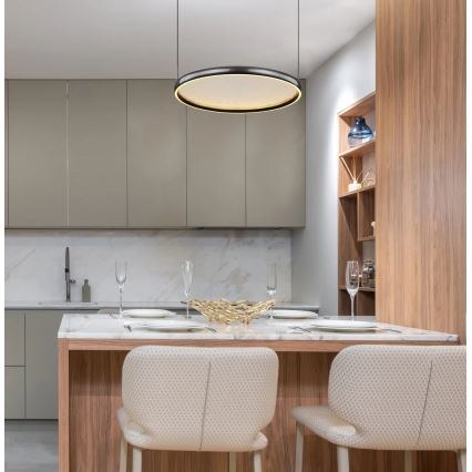 Globo - Dimbare LED hanglamp aan een koord LED/36W/230V 2700-6000K zwart + afstandsbediening