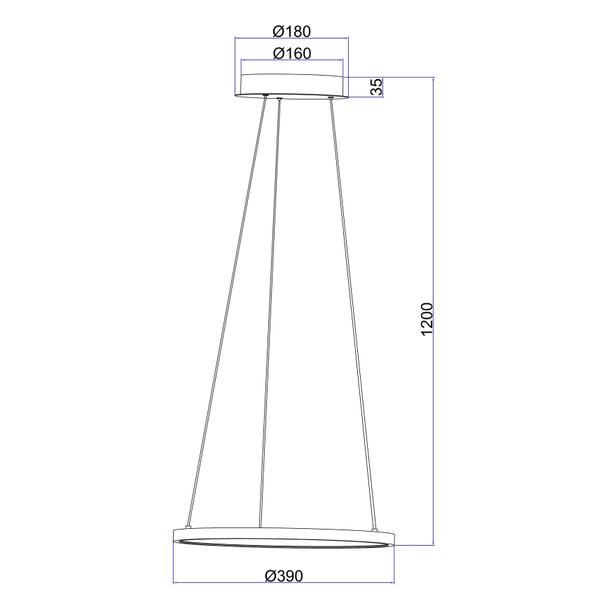 Globo - LED Hanglamp aan een koord LED/19W/230V