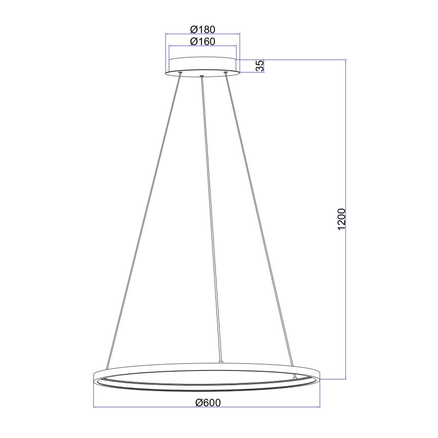 Globo - LED kroonluchter aan een streng LED / 29W / 230V