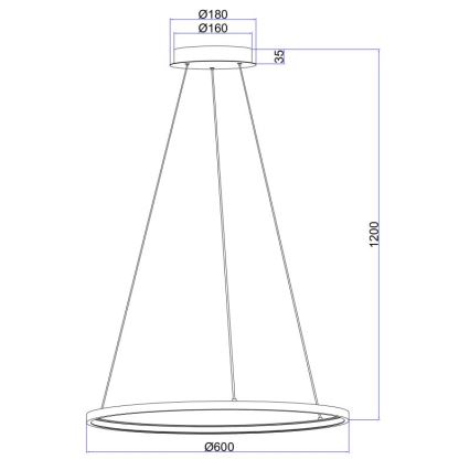 Globo - LED kroonluchter aan een streng LED / 29W / 230V