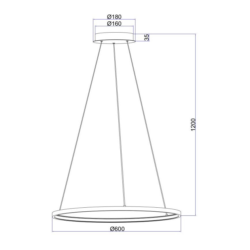 Globo - LED kroonluchter aan een streng LED / 29W / 230V