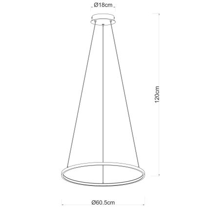 Globo - LED Hanglamp aan een koord LED/29W/230V bruin