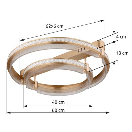 Globo - Dimbare LED plafondlamp LED/78W/230V 2700K-6000K + afstandsbediening