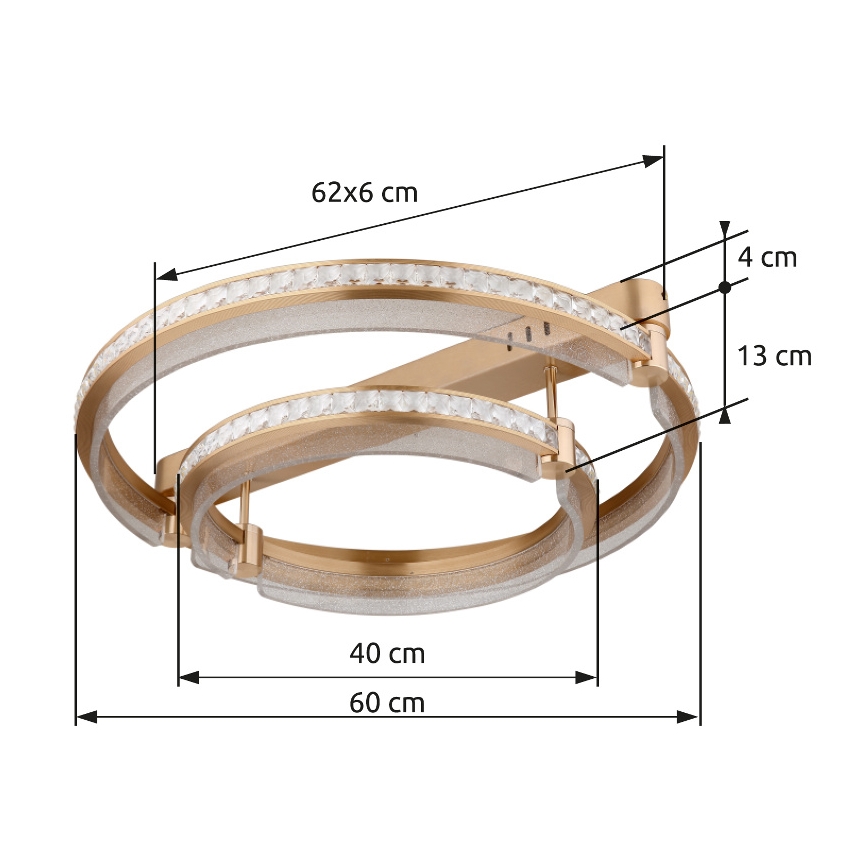 Globo - Dimbare LED plafondlamp LED/78W/230V 2700K-6000K + afstandsbediening
