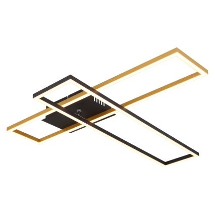 Globo - LED plafondlamp LED/30W/230V 3000K 60x80 cm zwart/goud