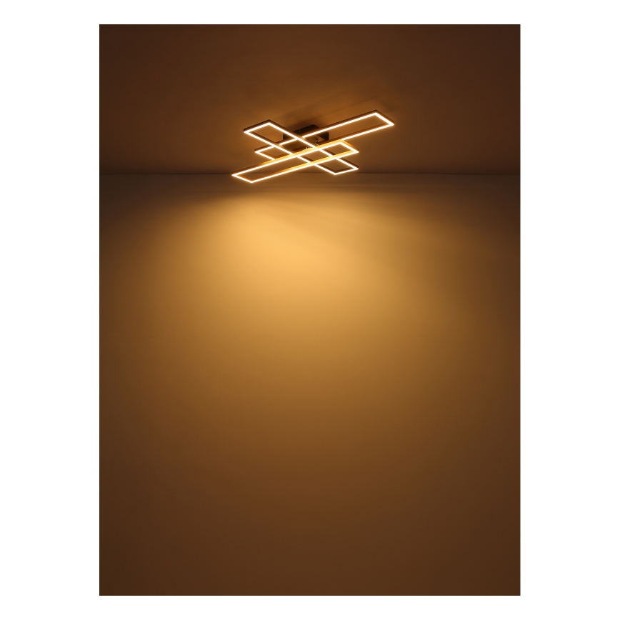 Globo - LED plafondlamp LED/30W/230V 3000K 60x80 cm zwart/goud