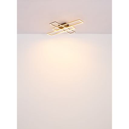 Globo - LED plafondlamp LED/30W/230V 3000K 60x80 cm zwart/goud