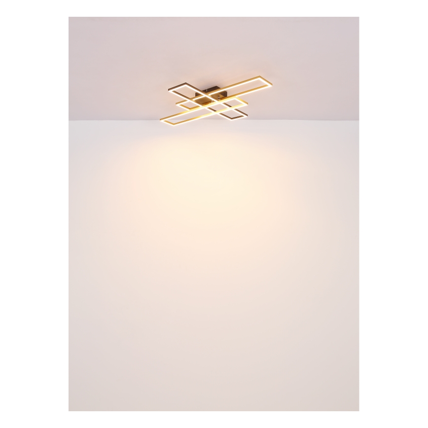 Globo - LED plafondlamp LED/30W/230V 3000K 60x80 cm zwart/goud