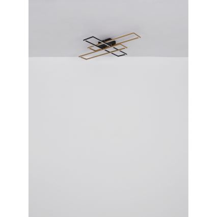 Globo - LED plafondlamp LED/30W/230V 3000K 60x80 cm zwart/goud