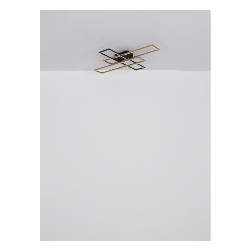 Globo - LED plafondlamp LED/30W/230V 3000K 60x80 cm zwart/goud
