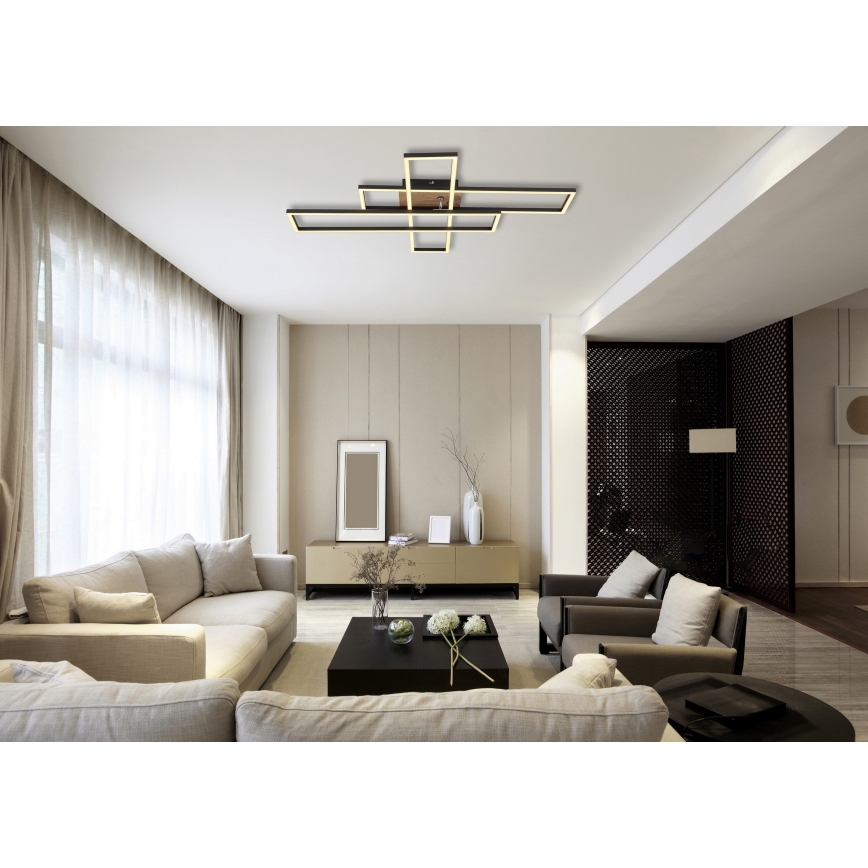 Globo - LED plafondlamp LED/40W/230V 3000K 60x80 cm zwart
