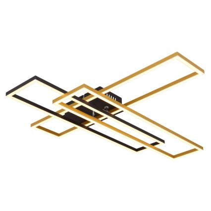Globo - LED plafondlamp LED/40W/230V 3000K 60x80 cm zwart/goud