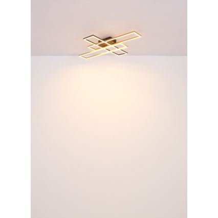 Globo - LED plafondlamp LED/40W/230V 3000K 60x80 cm zwart/goud