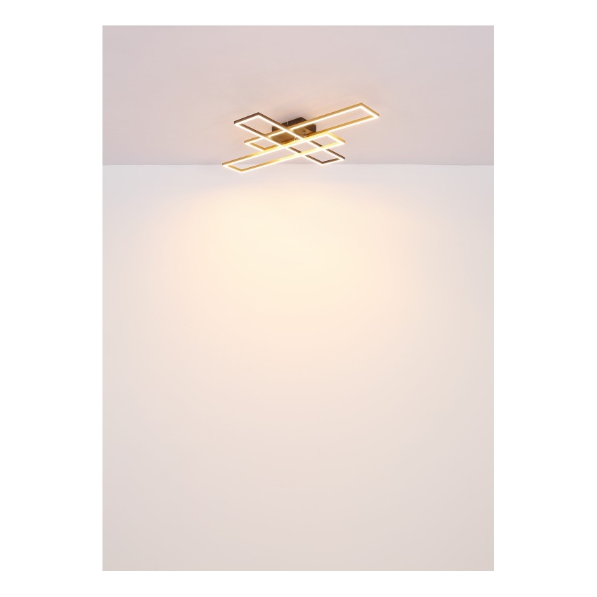Globo - LED plafondlamp LED/40W/230V 3000K 60x80 cm zwart/goud