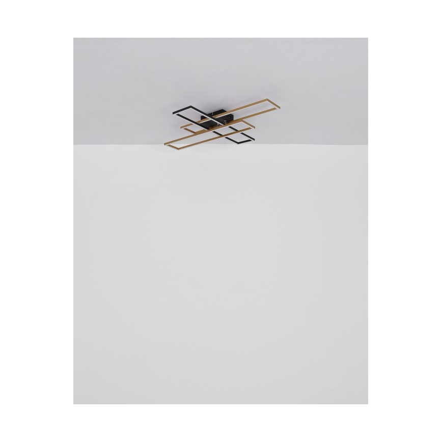 Globo - LED plafondlamp LED/40W/230V 3000K 60x80 cm zwart/goud