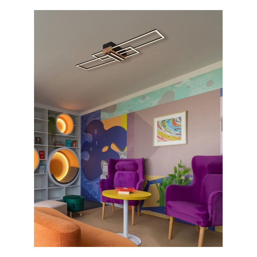 Globo - LED plafondlamp LED/40W/230V 3000K 25x100 cm zwart