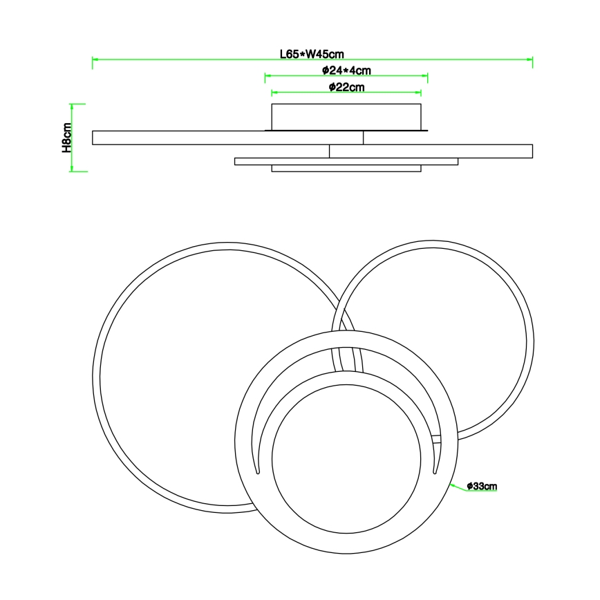 Globo - LED Plafond Lamp LED/40W/230V