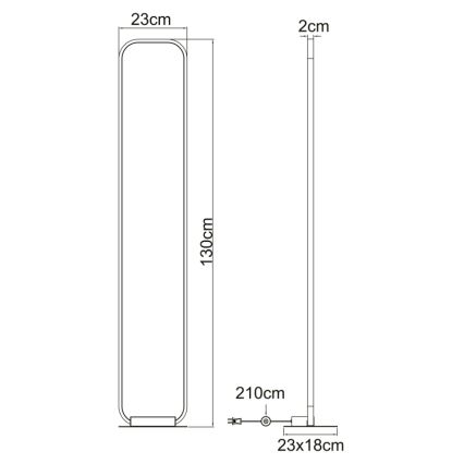 Globo - Staande LED Lamp LED/24W/230V